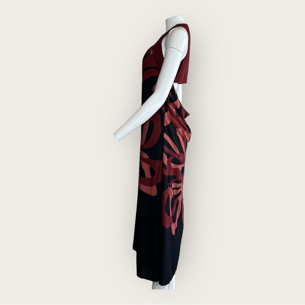 NWT | Farm Rio x Anthropologie | Floral-Print Maxi Dress | Orange D/F | Small - Picture 6 of 16